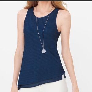 NWT White House black market blue top size S small